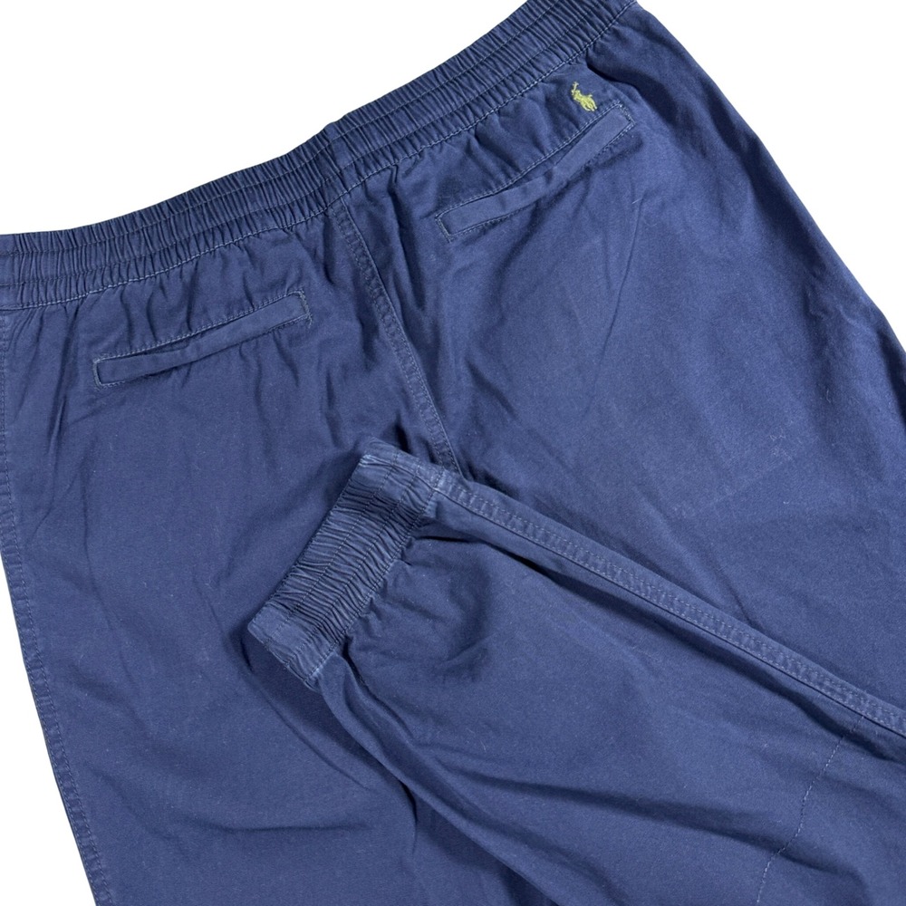 Polo Ralph Lauren Twill Jogger Pants Boys XL 18-20 Navy Blue Elastic Waist